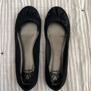 Black Fergalicious ballet flats.